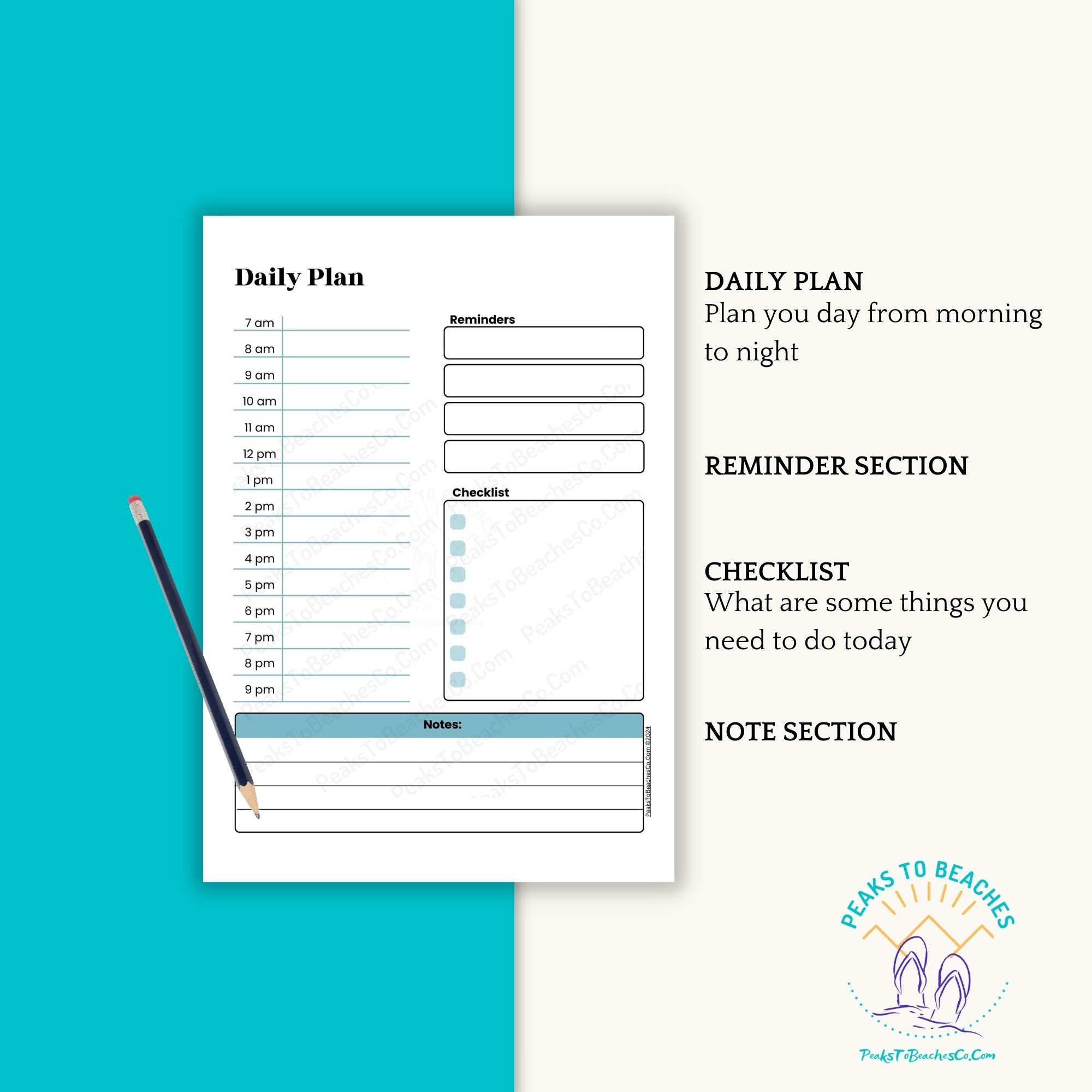 Honeymoon Planner - PRINT AT HOME - Peaks to Beaches Co Planner