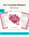 My Vacation Planner - PRINT AT HOME - Peaks to Beaches Co Planner