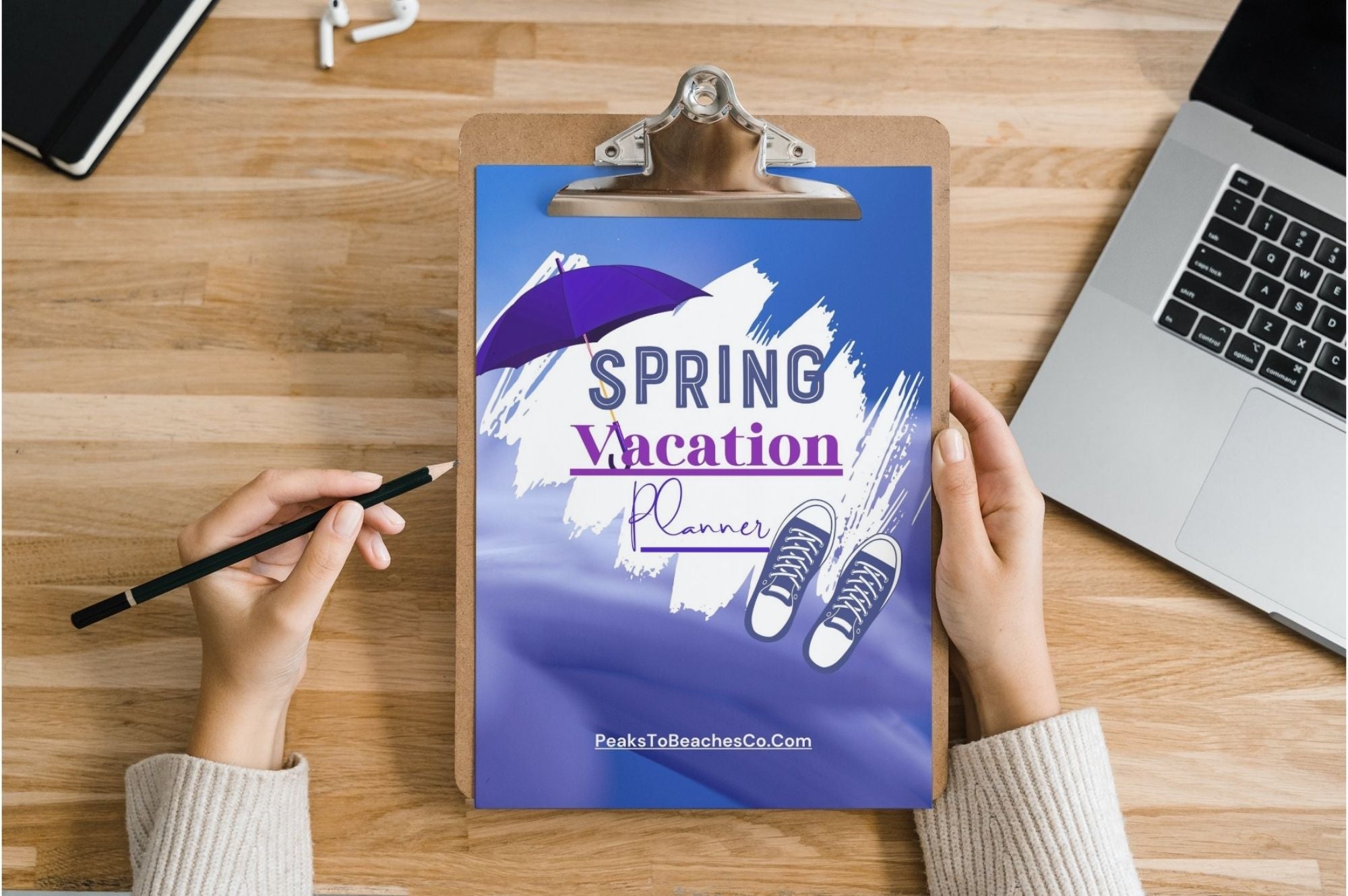 Spring Vacation Planner - PRINT AT HOME - Peaks to Beaches Co Planner