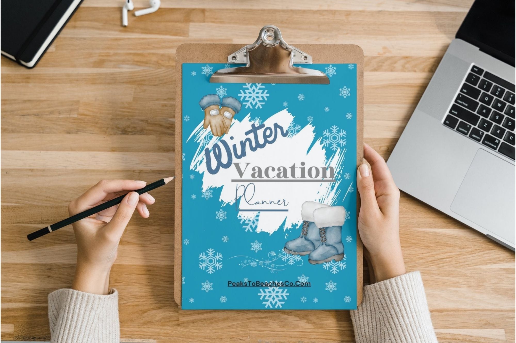 Winter Vacation Planner - PRINT AT HOME - Peaks to Beaches Co Planner