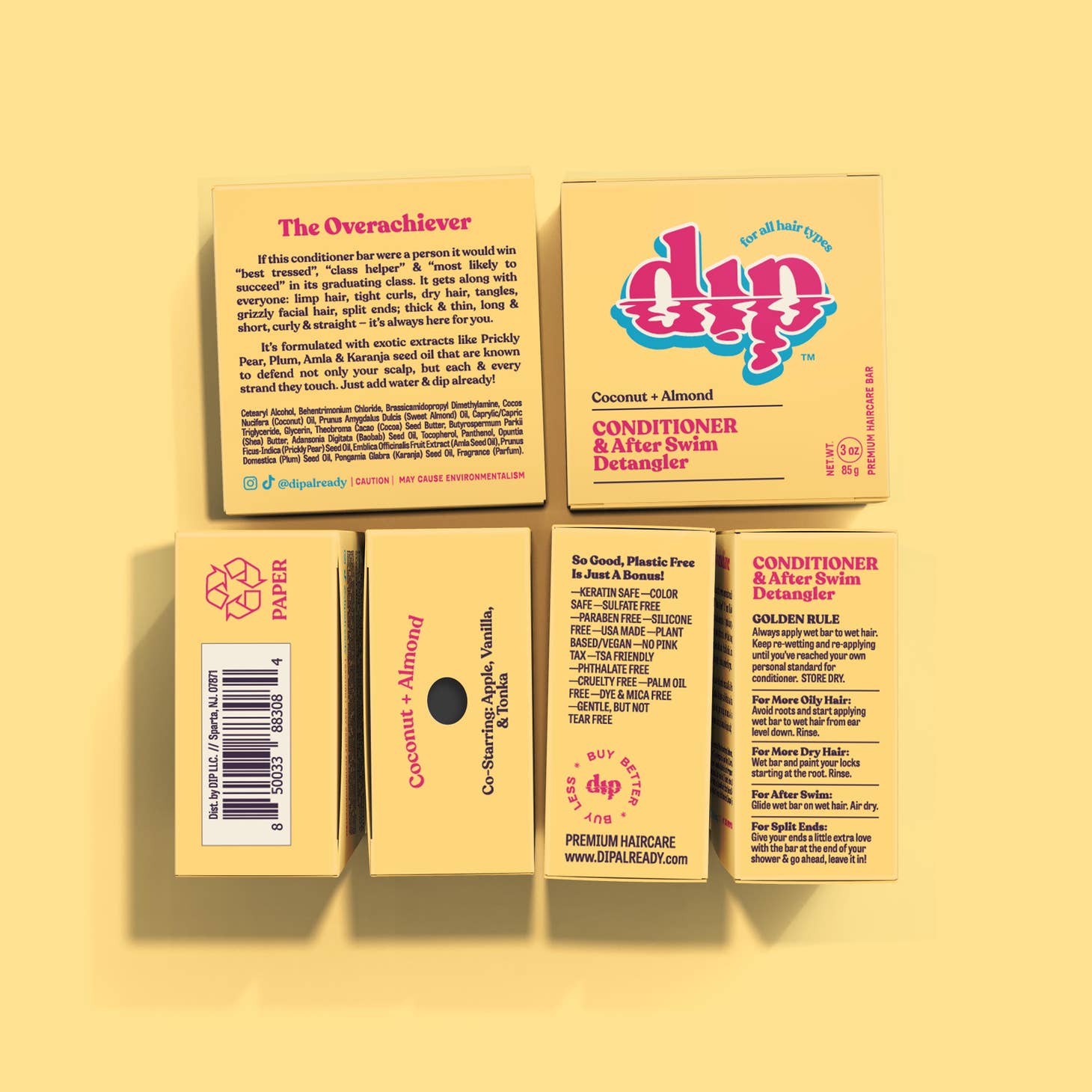 Dip Conditioner Bar & After Swim Detangler 3oz - Peaks to Beaches Co Personal Care