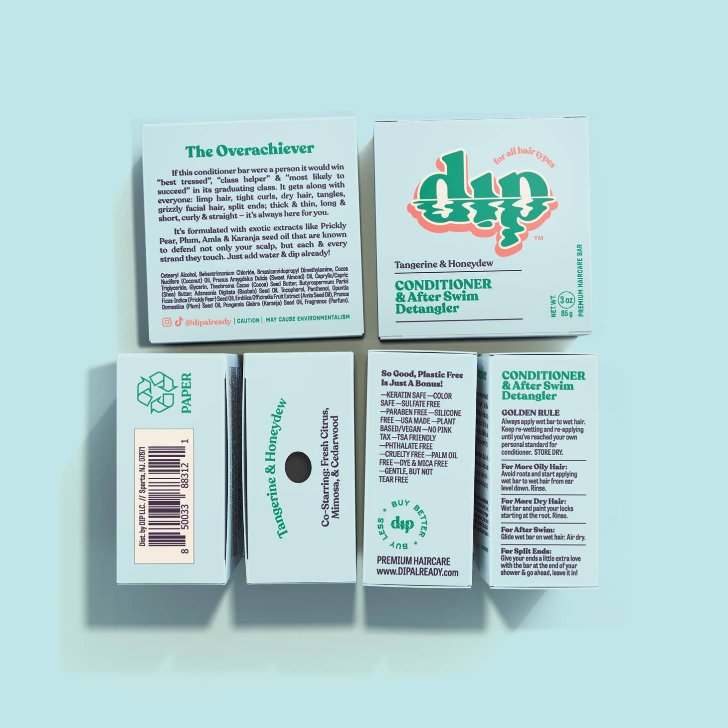 Dip Conditioner Bar & After Swim Detangler 3oz - Peaks to Beaches Co Personal Care