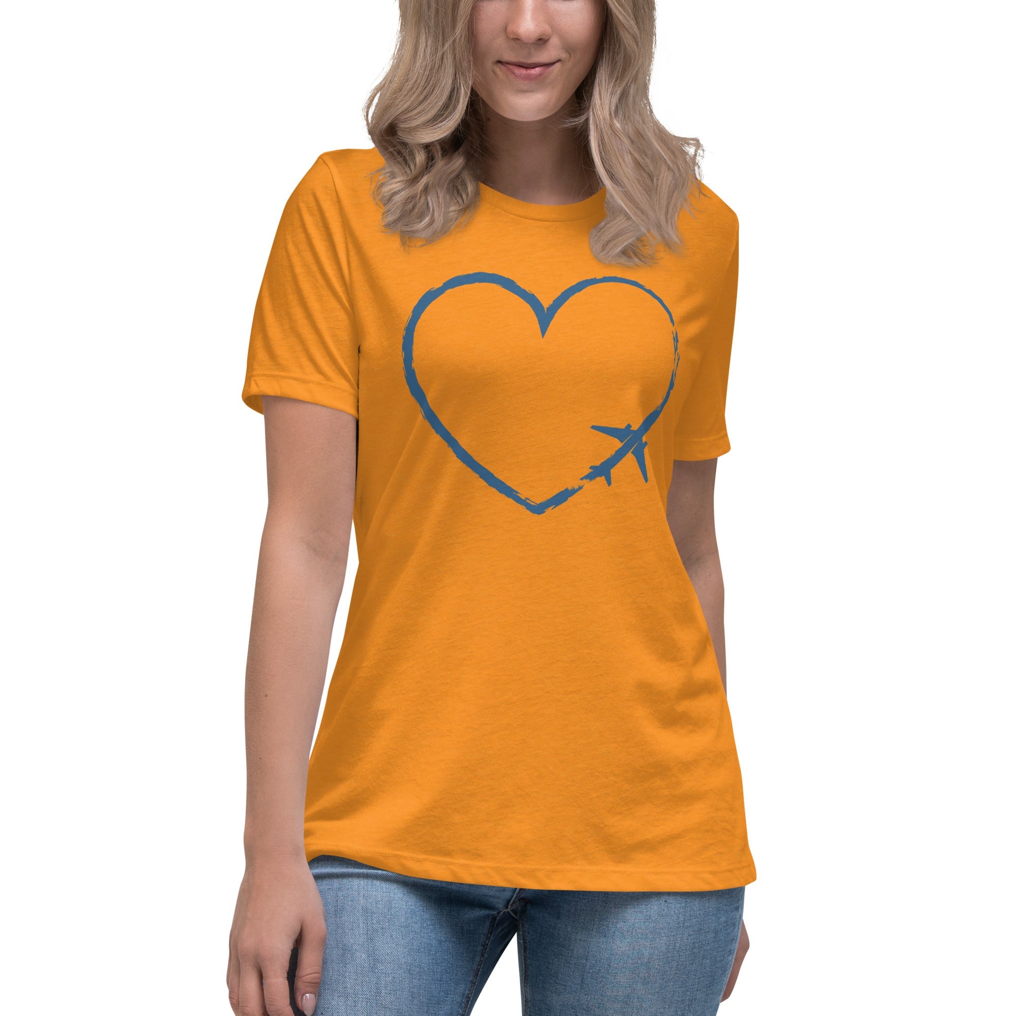 I Heart Travel - SS Women's Relaxed T-Shirt - Peaks to Beaches Co Apparel