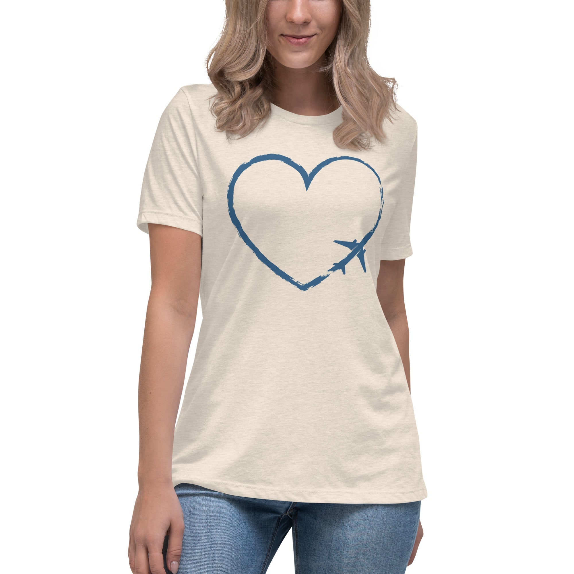 I Heart Travel - SS Women's Relaxed T-Shirt - Peaks to Beaches Co Apparel