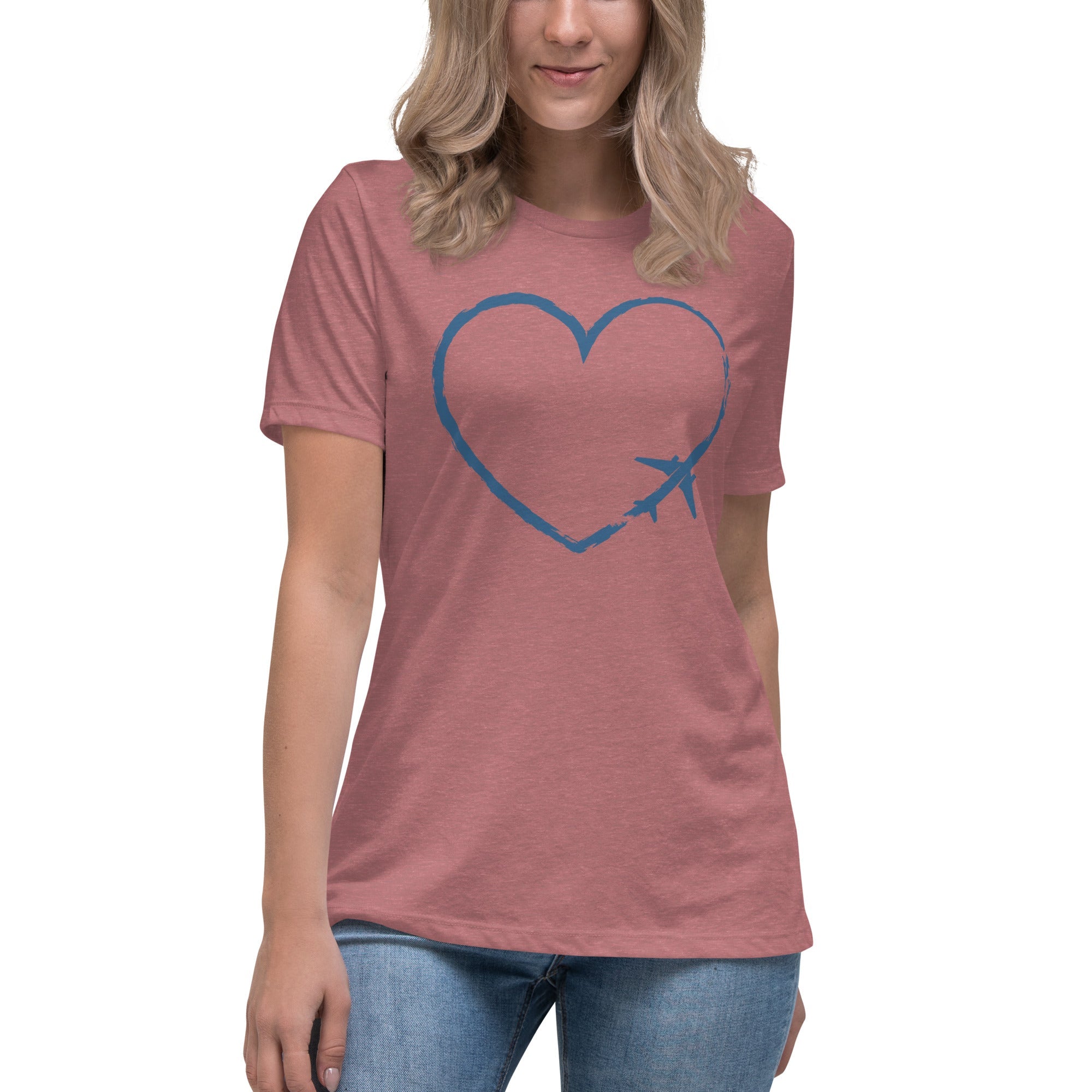 I Heart Travel - SS Women's Relaxed T-Shirt - Peaks to Beaches Co Apparel