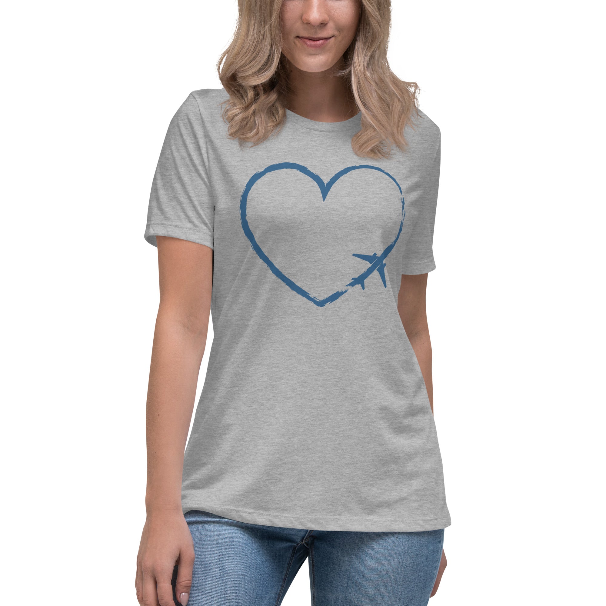 I Heart Travel - SS Women's Relaxed T-Shirt - Peaks to Beaches Co Apparel