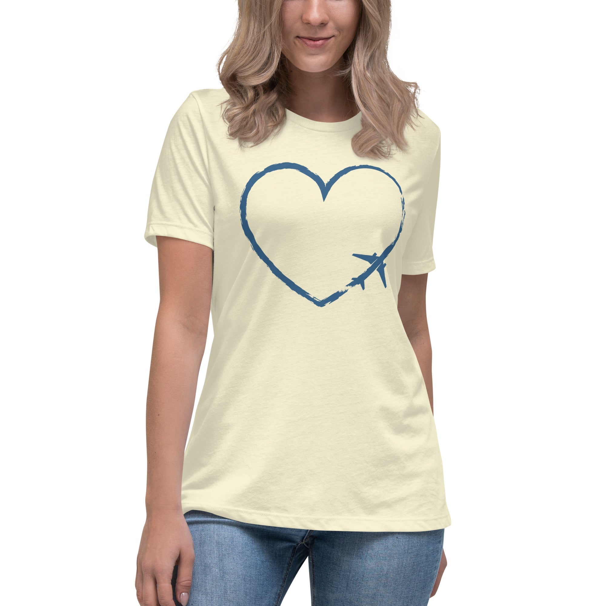 I Heart Travel - SS Women's Relaxed T-Shirt - Peaks to Beaches Co Apparel