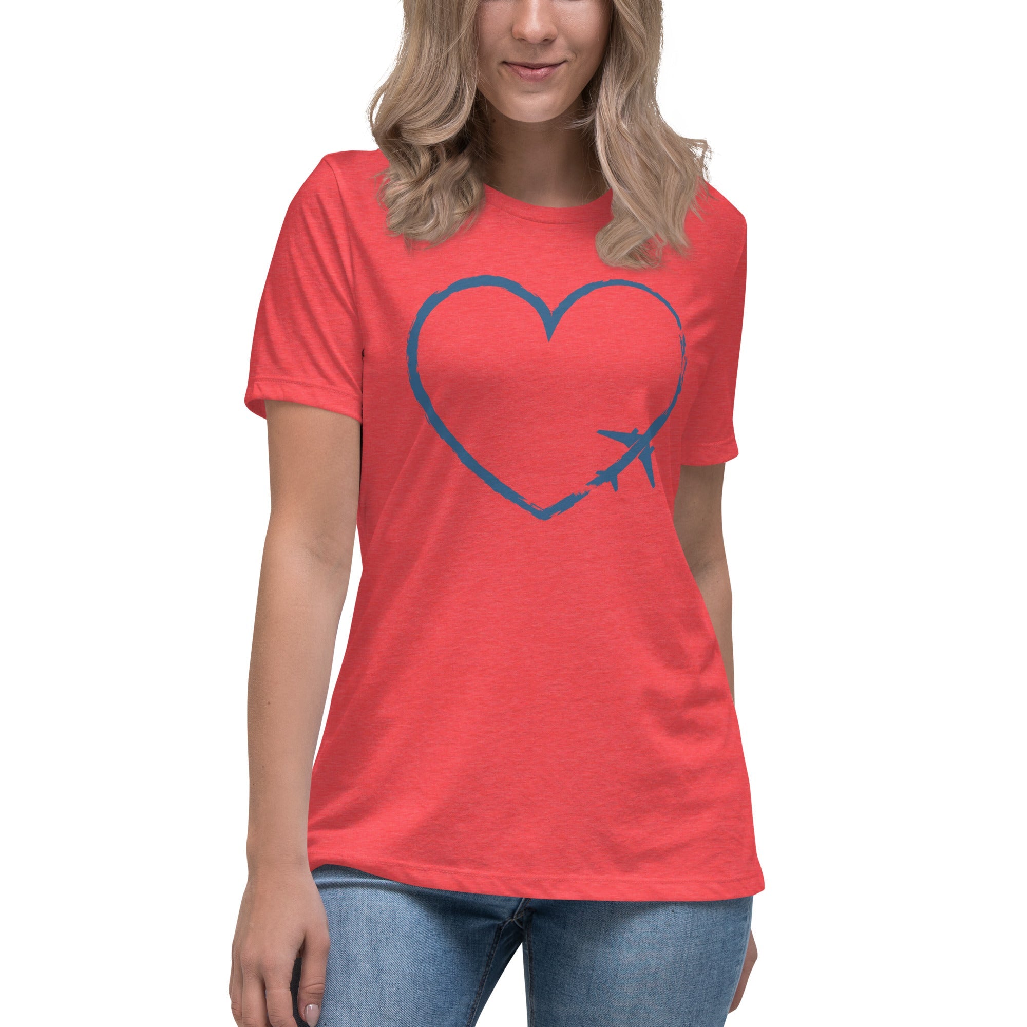 I Heart Travel - SS Women's Relaxed T-Shirt - Peaks to Beaches Co Apparel