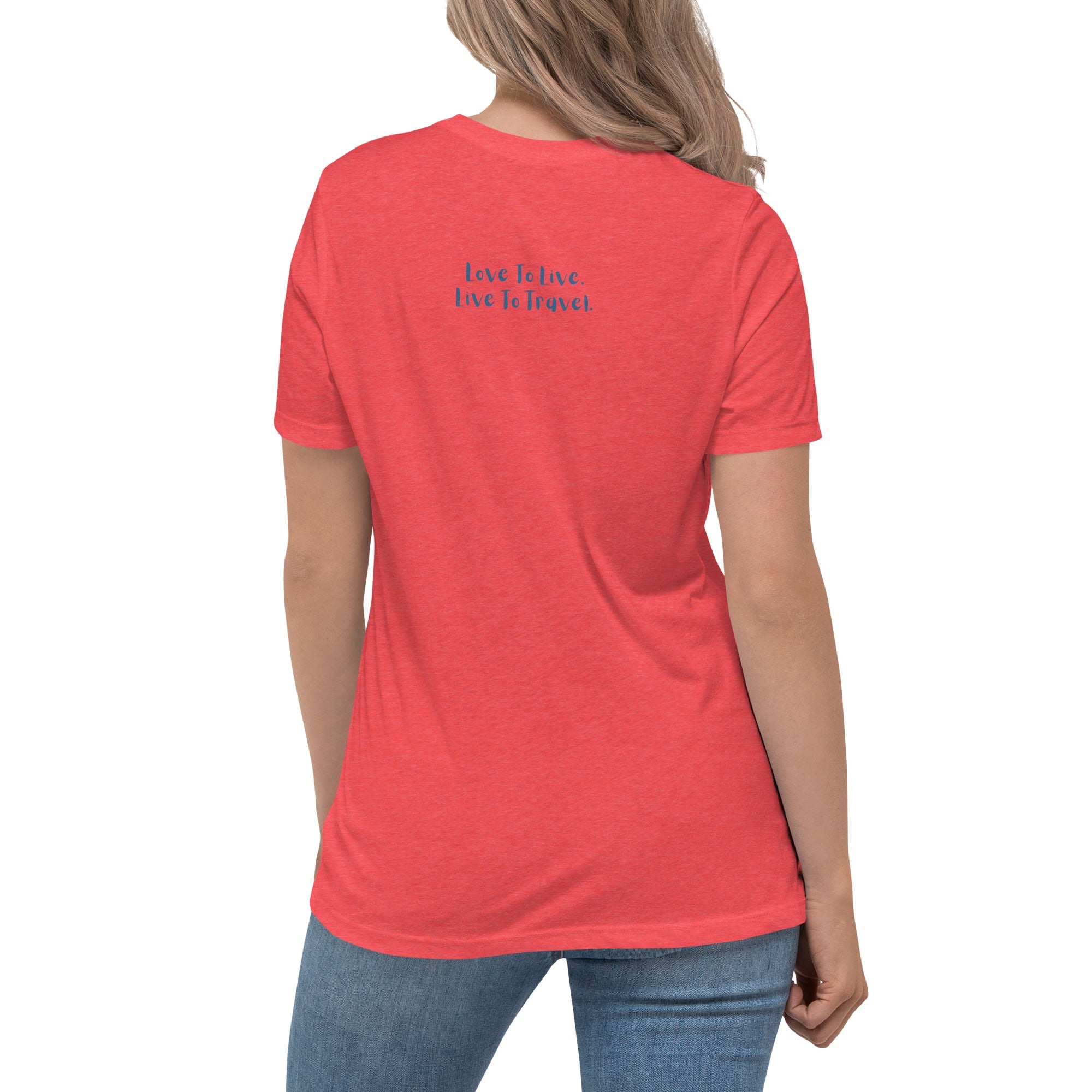 I Heart Travel - SS Women's Relaxed T-Shirt - Peaks to Beaches Co Apparel
