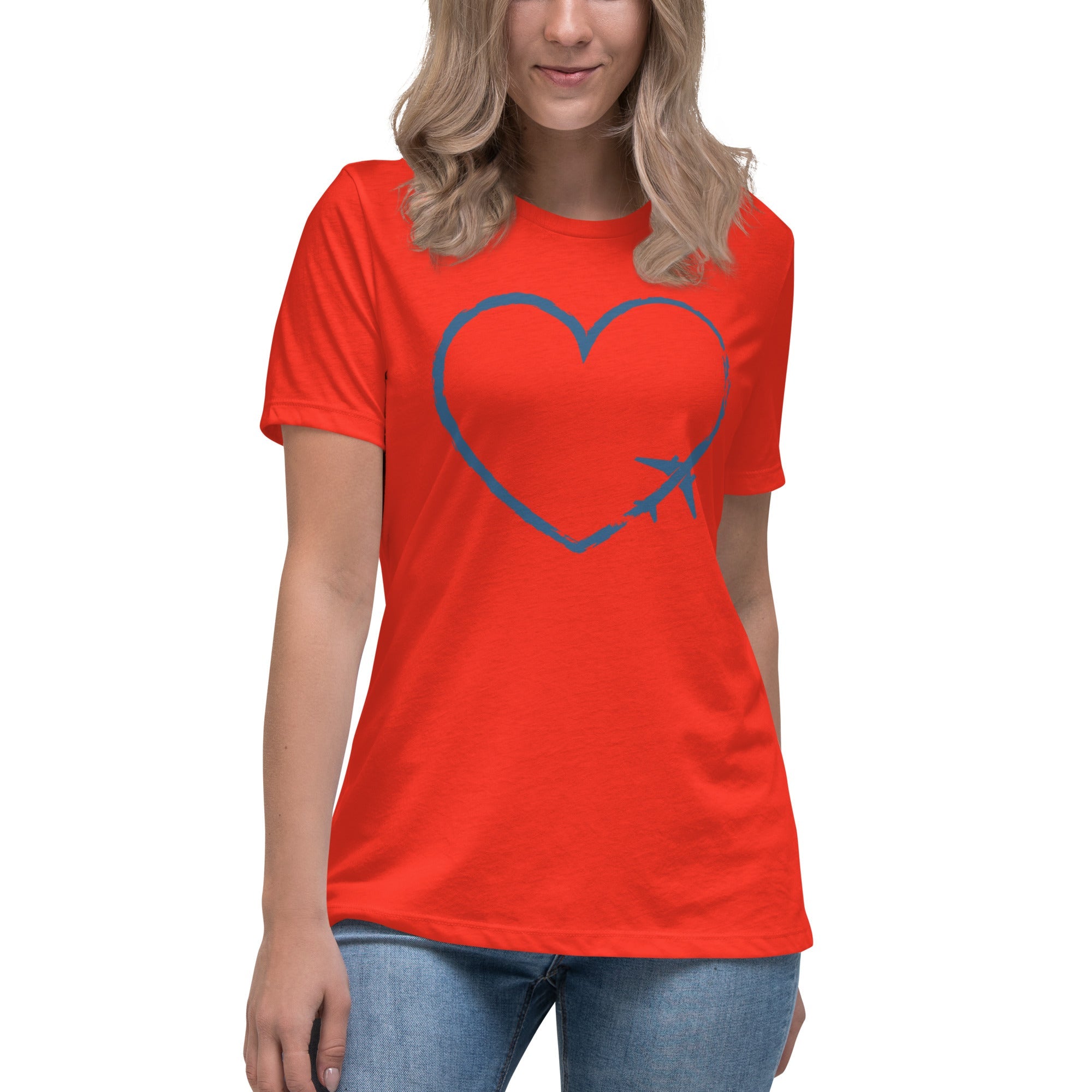 I Heart Travel - SS Women's Relaxed T-Shirt - Peaks to Beaches Co Apparel