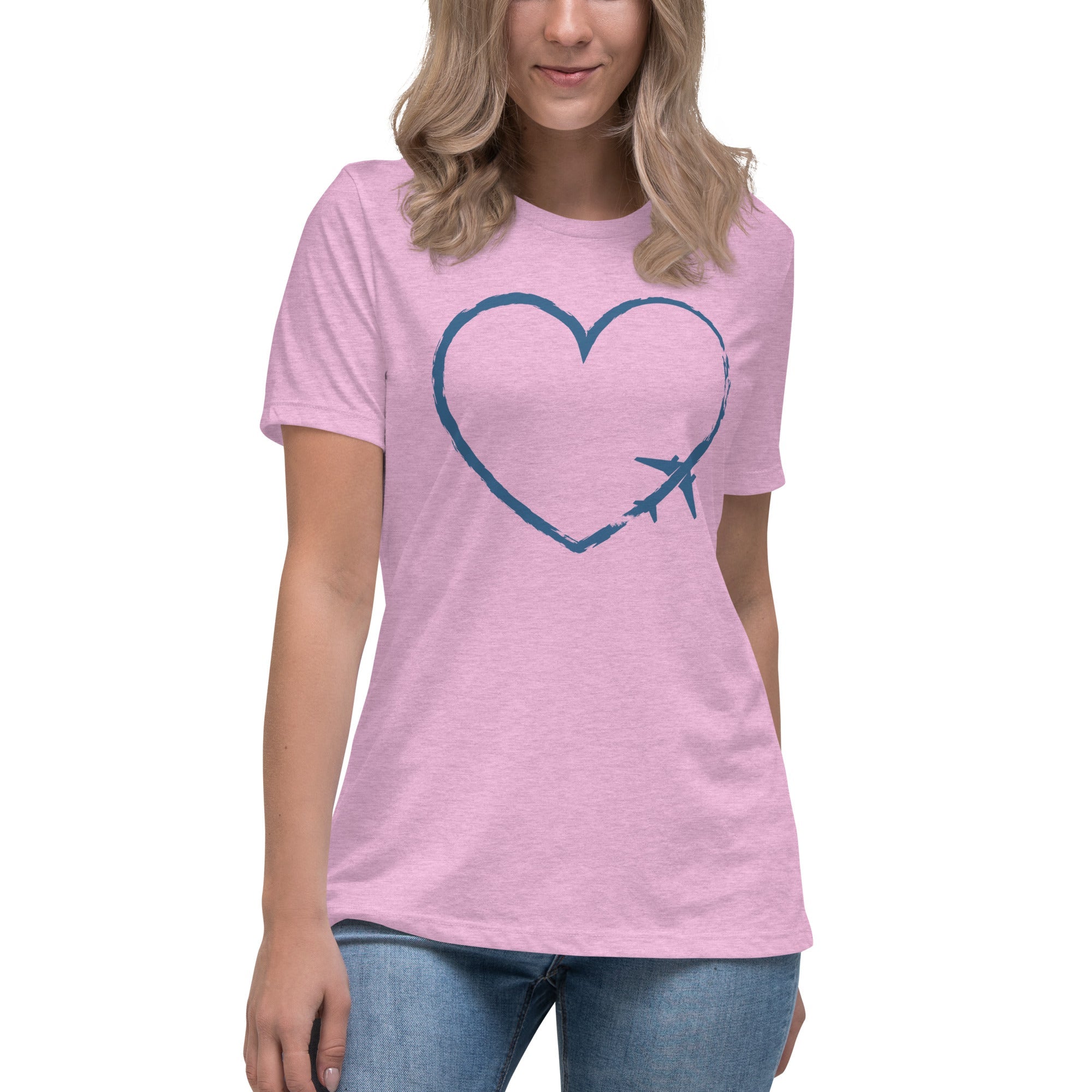 I Heart Travel - SS Women's Relaxed T-Shirt - Peaks to Beaches Co Apparel