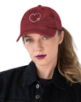 I Heart Travel Vintage Cotton Twill Cap - Peaks to Beaches Co Apparel