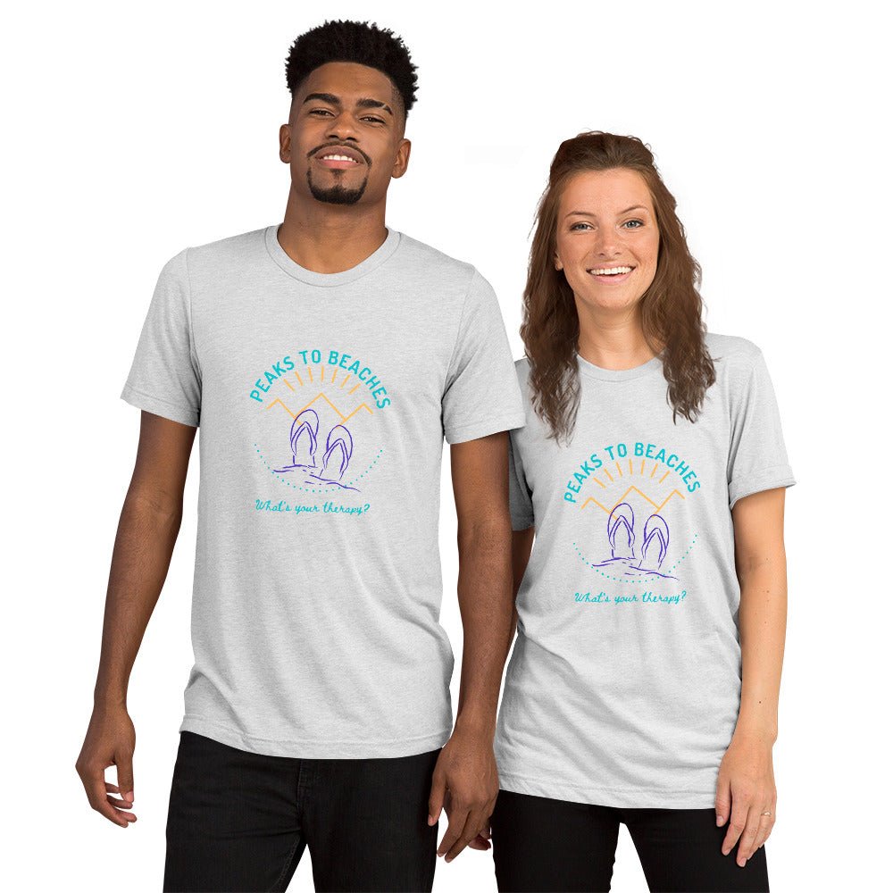 Peaks To Beaches Multi-Color SS Unisex Tri-Blend T-Shirt - Peaks to Beaches Co Apparel