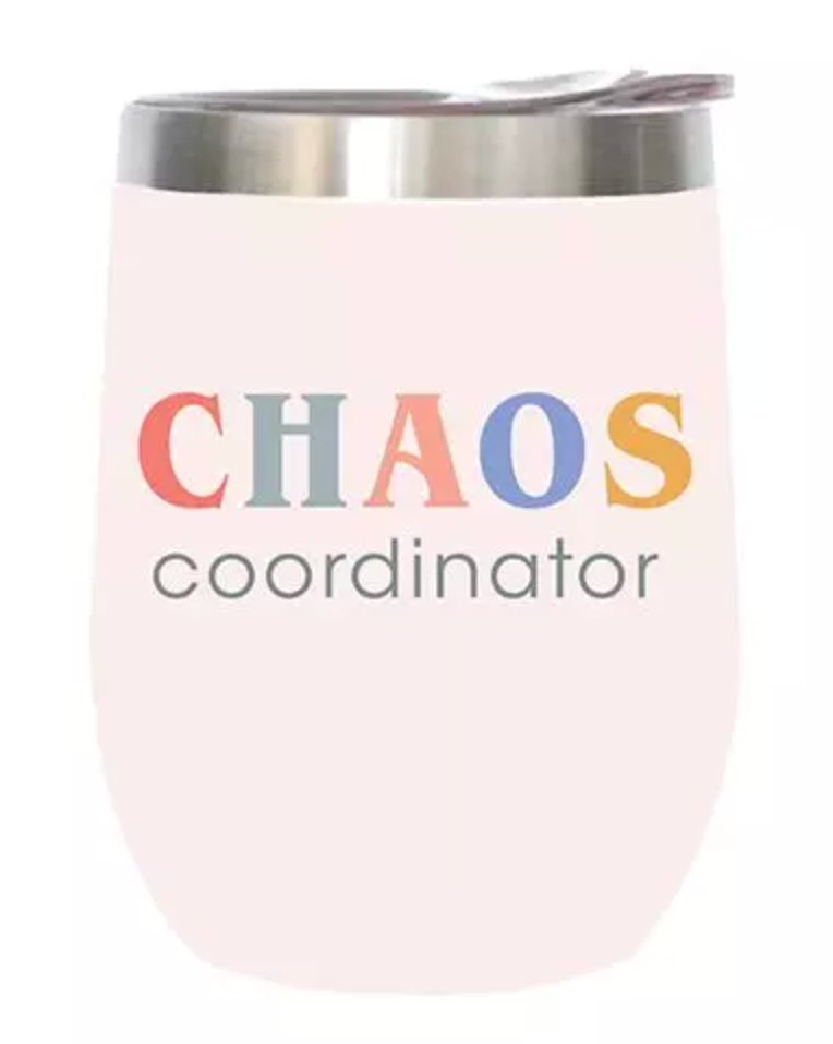Stainless Steel Wine Tumbler - Chaos Coordinator - Peaks to Beaches Co Drinkware