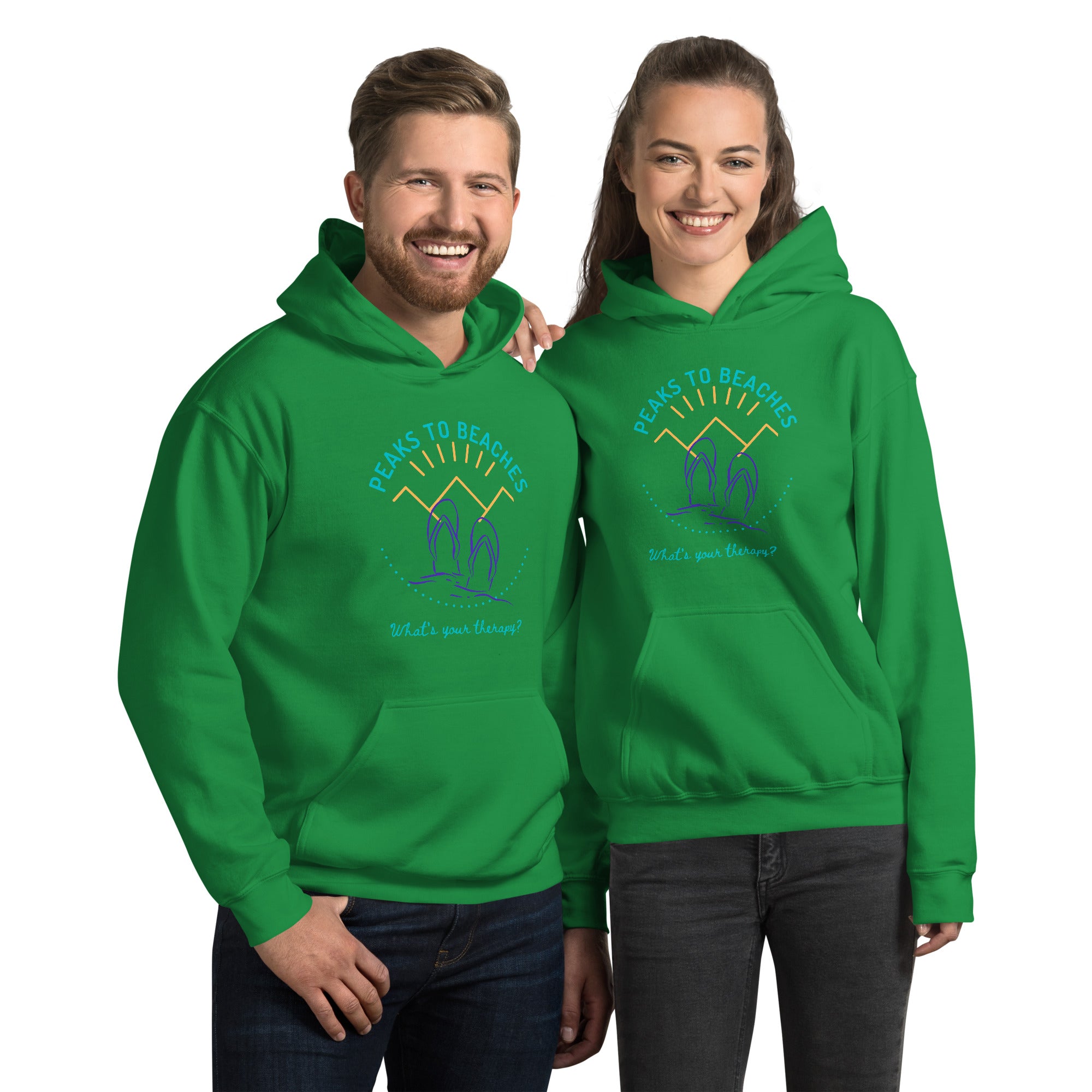 Peaks To Beaches Multi-Color Graphic LS Unisex Heavy Blend Hoodie - Peaks to Beaches Co Apparel