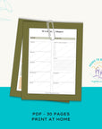 Fall Vacation Planner - PRINT AT HOME - Peaks to Beaches Co