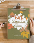 Fall Vacation Planner - PRINT AT HOME - Peaks to Beaches Co