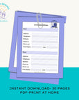 Spring Vacation Planner - PRINT AT HOME - Peaks to Beaches Co Planner