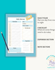 Summer Vacation Planner - PRINT AT HOME - Peaks to Beaches Co Planner