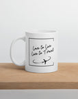 Live To Travel White Glossy Mug