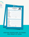 Winter Vacation Planner - PRINT AT HOME - Peaks to Beaches Co Planner