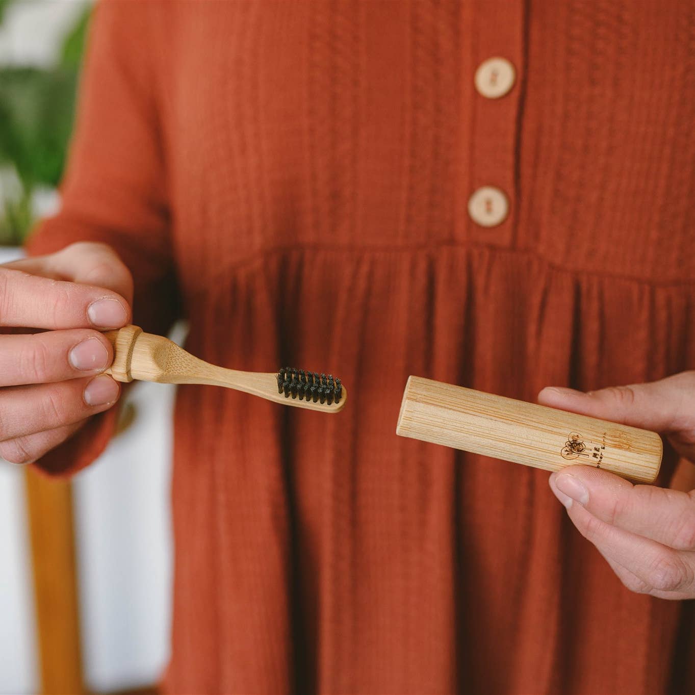 All-in-One Bamboo Travel Toothbrush with Replaceable Head - Peaks to Beaches Co Personal Care