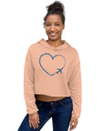 I Heart Travel - LS Crop Hoodie - Peaks to Beaches Co Apparel