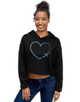 I Heart Travel - LS Crop Hoodie - Peaks to Beaches Co Apparel