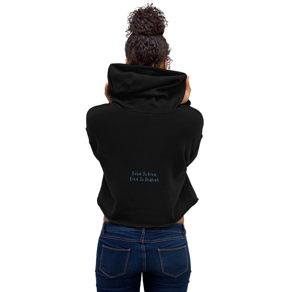 I Heart Travel - LS Crop Hoodie - Peaks to Beaches Co Apparel