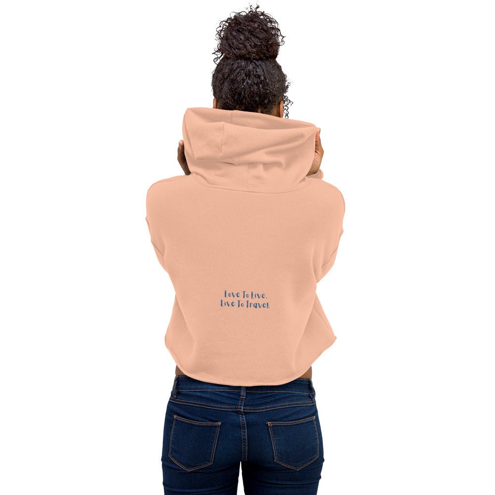 I Heart Travel - LS Crop Hoodie - Peaks to Beaches Co Apparel