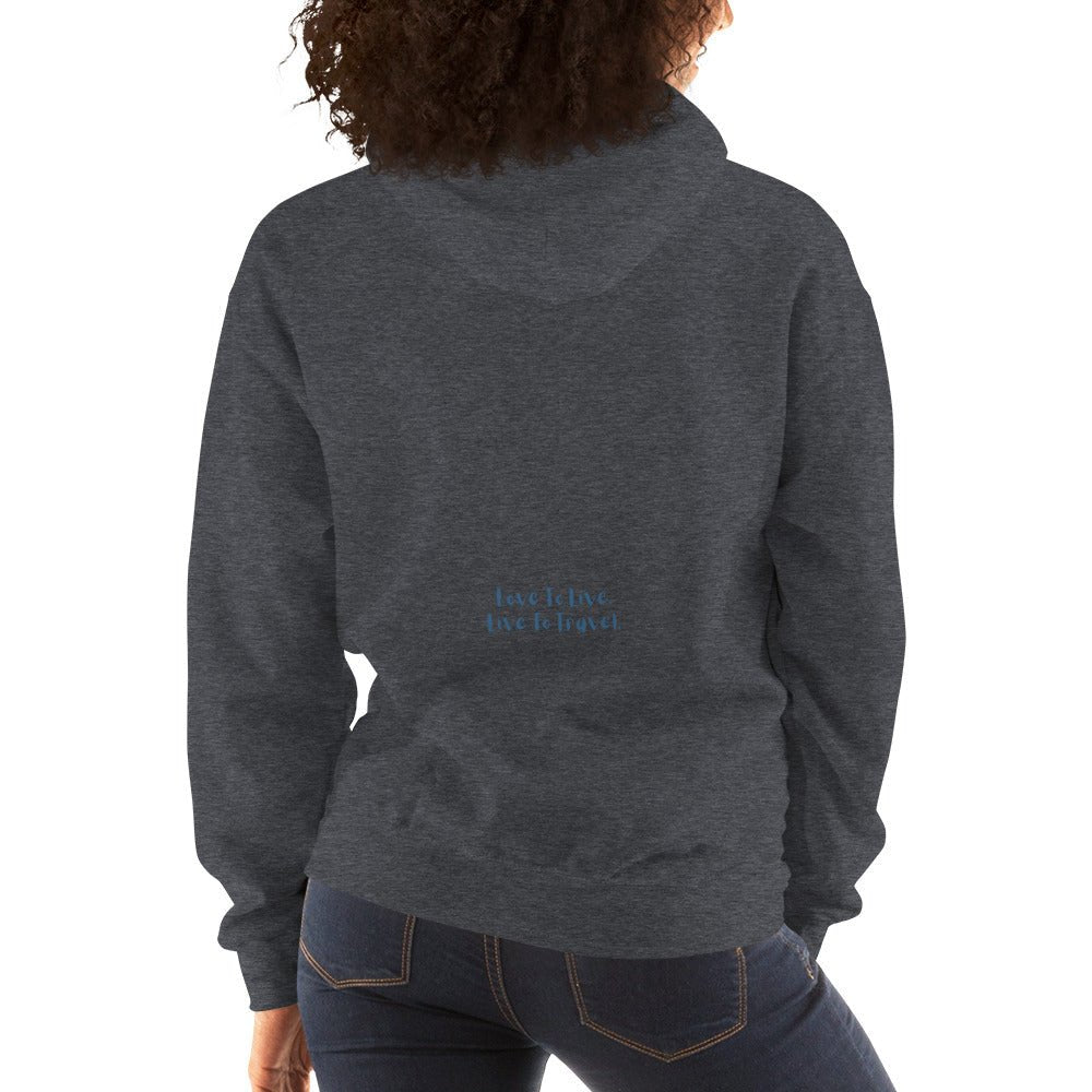 I Heart Travel - LS Unisex Heavy Blend Hoodie - Peaks to Beaches Co Apparel