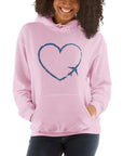 I Heart Travel - LS Unisex Heavy Blend Hoodie - Peaks to Beaches Co Apparel