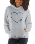 I Heart Travel - LS Unisex Heavy Blend Hoodie - Peaks to Beaches Co Apparel