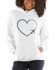 I Heart Travel - LS Unisex Heavy Blend Hoodie - Peaks to Beaches Co Apparel