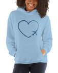 I Heart Travel - LS Unisex Heavy Blend Hoodie - Peaks to Beaches Co Apparel