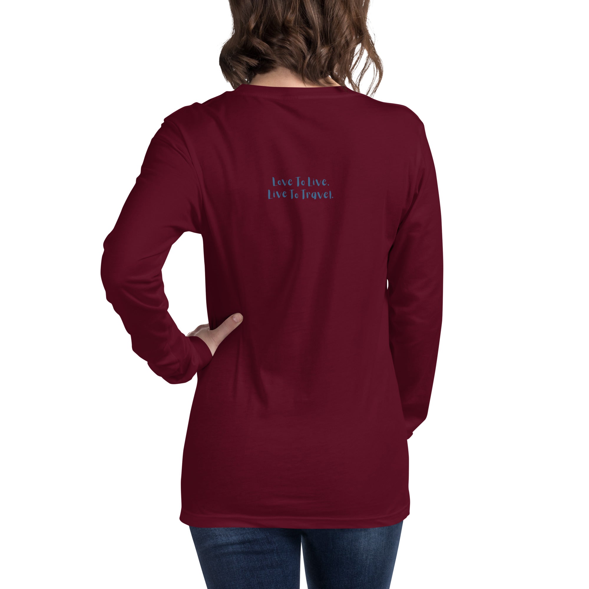 I Heart Travel - LS Unisex Long Sleeve Tee - Peaks to Beaches Co Apparel