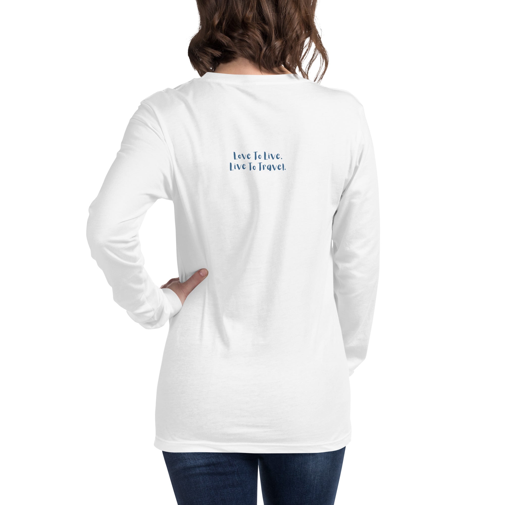 I Heart Travel - LS Unisex Long Sleeve Tee - Peaks to Beaches Co Apparel