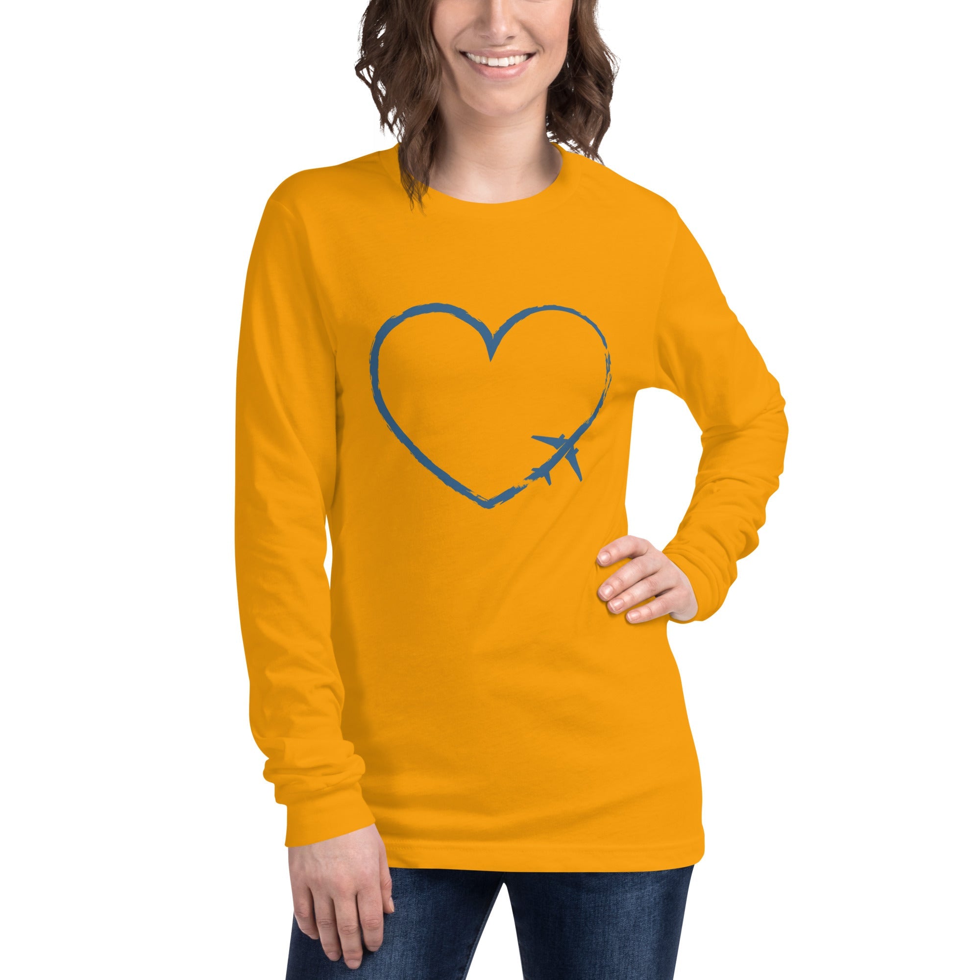 I Heart Travel - LS Unisex Long Sleeve Tee - Peaks to Beaches Co Apparel