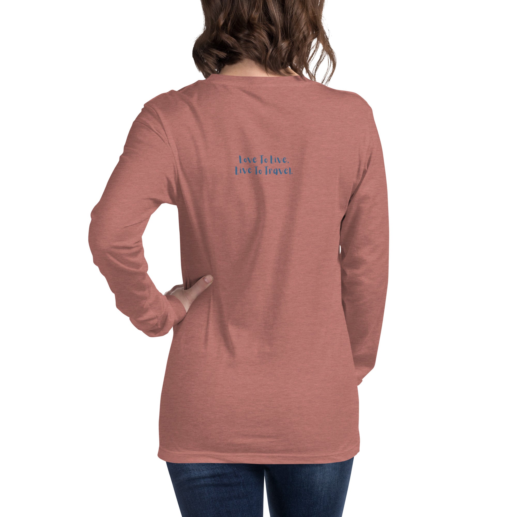 I Heart Travel - LS Unisex Long Sleeve Tee - Peaks to Beaches Co Apparel