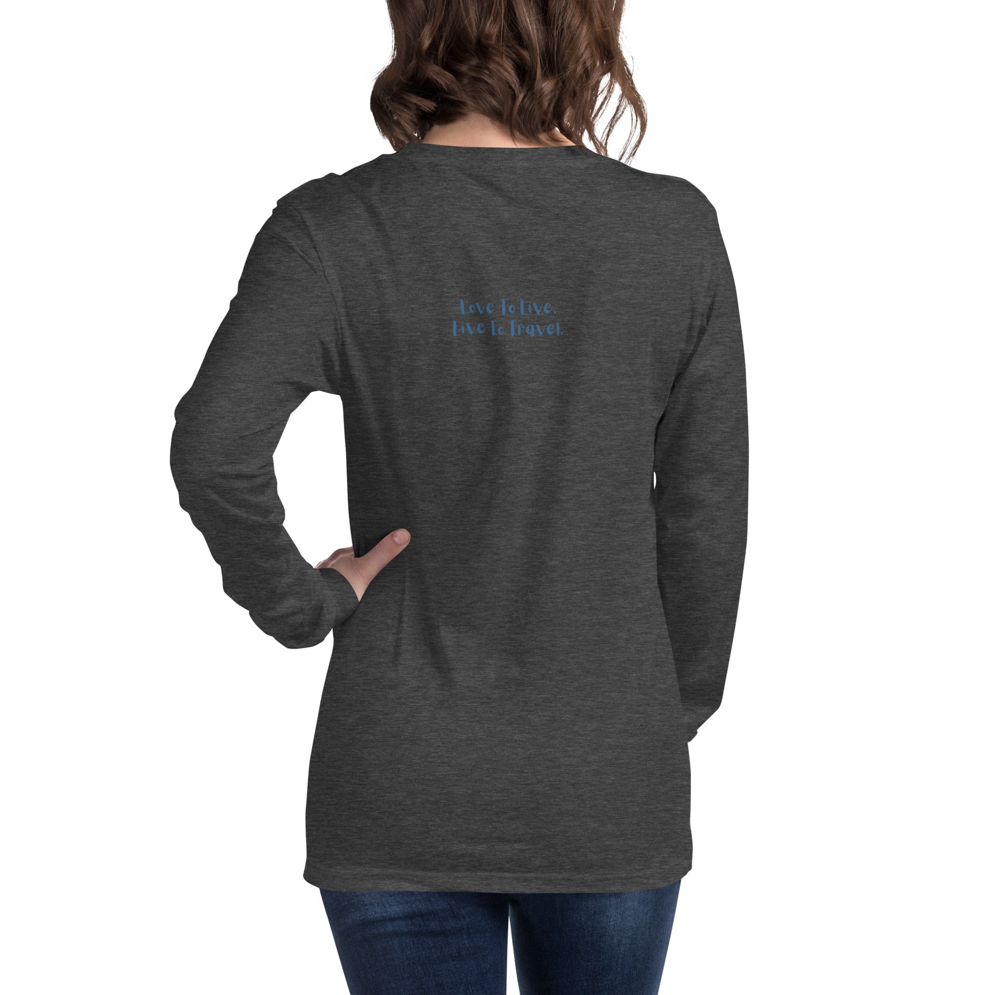 I Heart Travel - LS Unisex Long Sleeve Tee - Peaks to Beaches Co Apparel