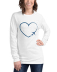 I Heart Travel - LS Unisex Long Sleeve Tee - Peaks to Beaches Co Apparel