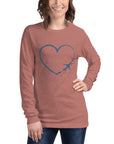 I Heart Travel - LS Unisex Long Sleeve Tee - Peaks to Beaches Co Apparel