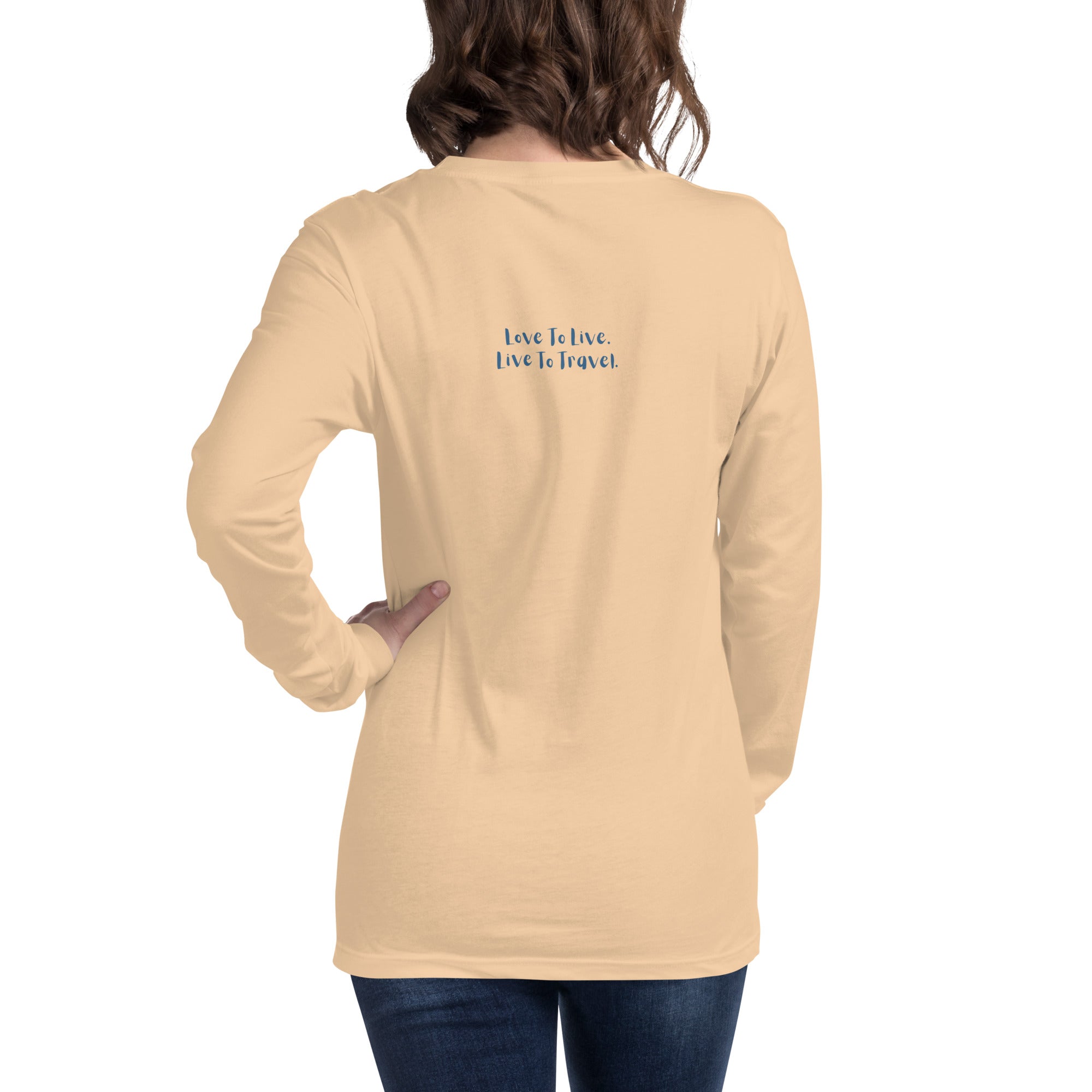 I Heart Travel - LS Unisex Long Sleeve Tee - Peaks to Beaches Co Apparel