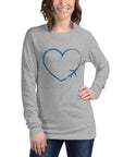 I Heart Travel - LS Unisex Long Sleeve Tee - Peaks to Beaches Co Apparel