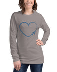 I Heart Travel - LS Unisex Long Sleeve Tee - Peaks to Beaches Co Apparel