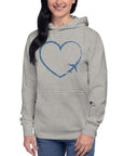 I Heart Travel - LS Unisex Premium Hoodie - Peaks to Beaches Co Apparel