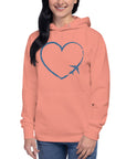 I Heart Travel - LS Unisex Premium Hoodie - Peaks to Beaches Co Apparel