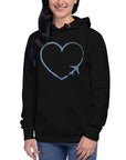 I Heart Travel - LS Unisex Premium Hoodie - Peaks to Beaches Co Apparel