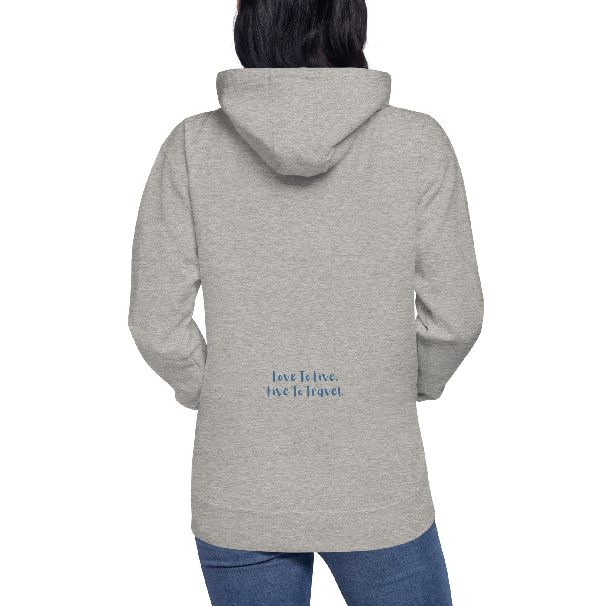 I Heart Travel - LS Unisex Premium Hoodie - Peaks to Beaches Co Apparel