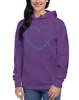 I Heart Travel - LS Unisex Premium Hoodie - Peaks to Beaches Co Apparel